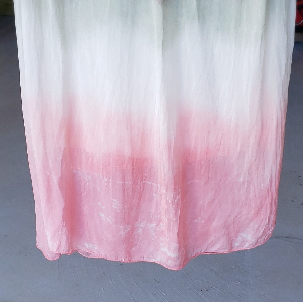 Silk Strapless TIE-DIE Maxi Dress - Picture 10 of 14